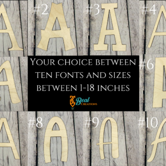 Unfinished Wooden Letters