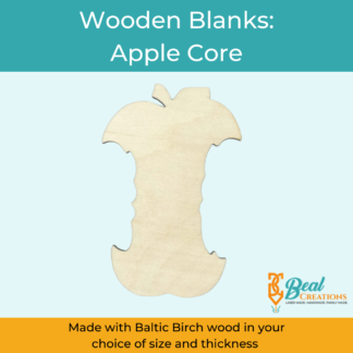 Wooden Blank Wooden Cutout Apple Core 1