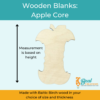 Wooden Blank Wooden Cutout Apple Core 2