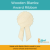 Wooden Blank Wooden Cutout Award Ribbon 1