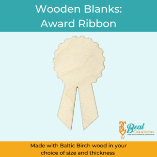 Wooden Blank Wooden Cutout Award Ribbon 1