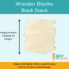 Wooden Blank Wooden Cutout Book Stack 2