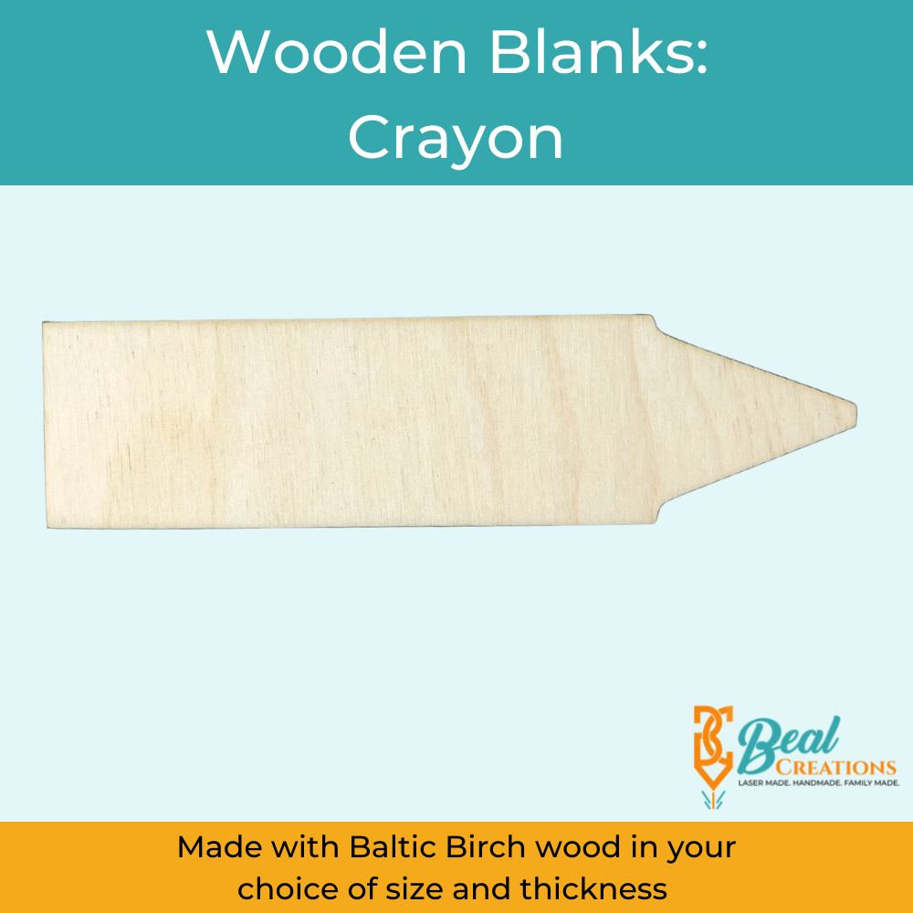 Wooden Blank Wooden Cutout Crayon 1