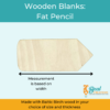 Wooden Blank Wooden Cutout Fat Pencil 2