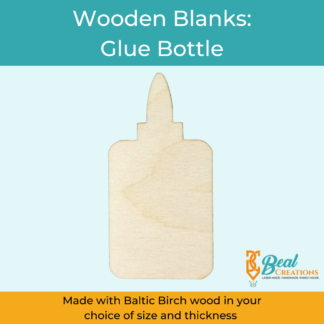 Wooden Blank Wooden Cutout Glue Bottle 1