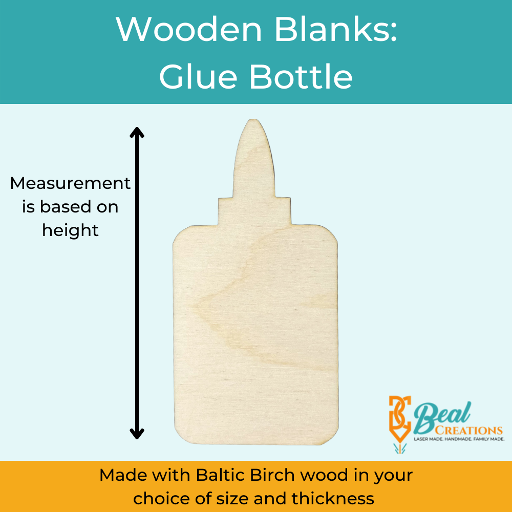 Wooden Blank Wooden Cutout Glue Bottle 2