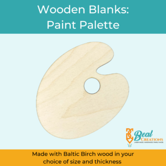 Wooden Blank Wooden Cutout Paint Palette 1