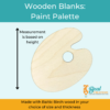 Wooden Blank Wooden Cutout Paint Palette 2