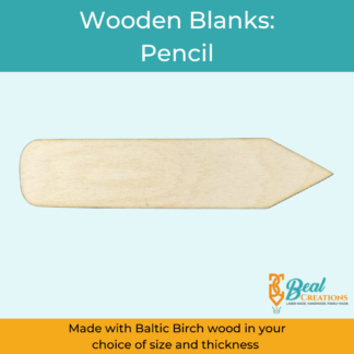 Wooden Blank Wooden Cutout Pencil 1