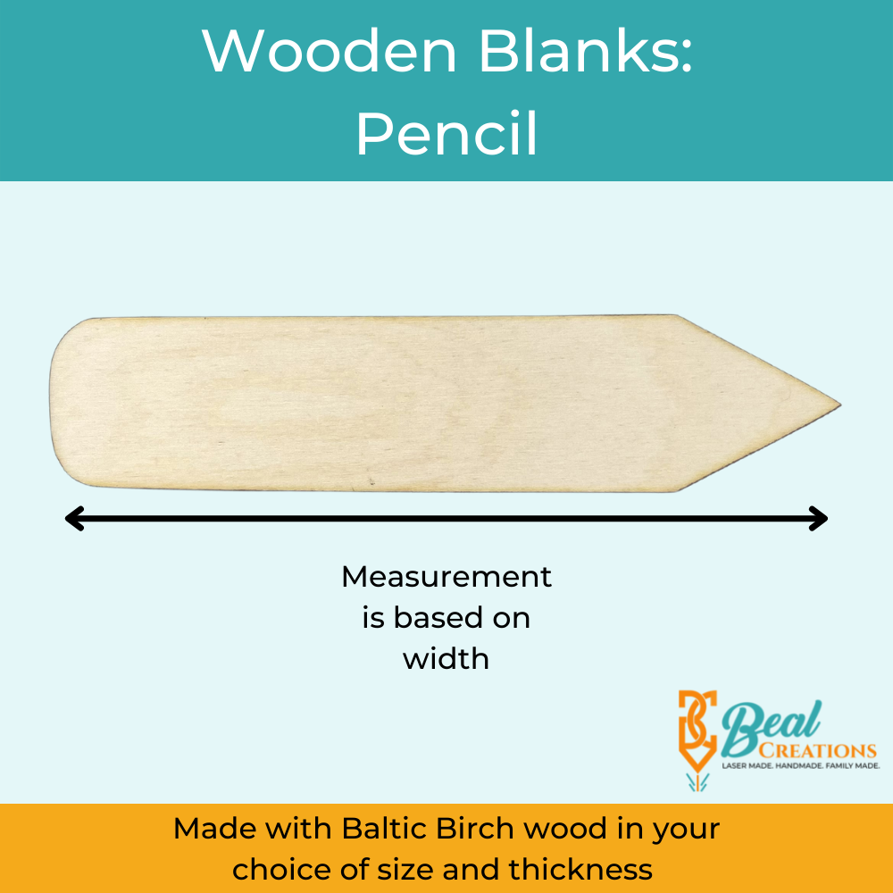 Wooden Blank Wooden Cutout Pencil 2