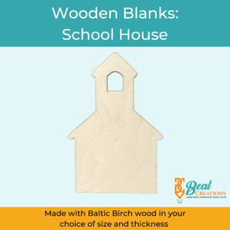 Wooden Blank Wooden Cutout School House 1