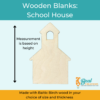 Wooden Blank Wooden Cutout School House 2