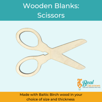 Wooden Blank Wooden Cutout Scissors 1