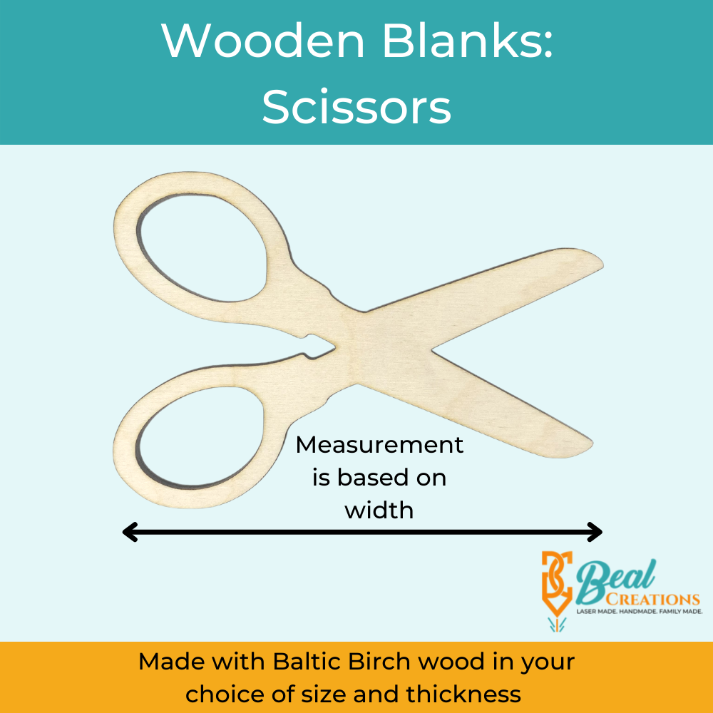 Wooden Blank Wooden Cutout Scissors 2