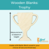 Wooden Blank Wooden Cutout Trophy 2