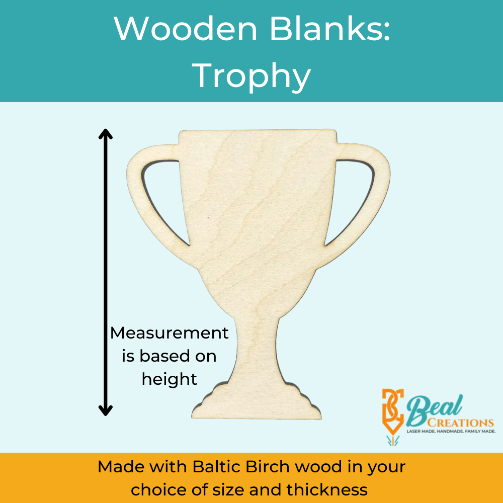 Wooden Blank Wooden Cutout Trophy 2