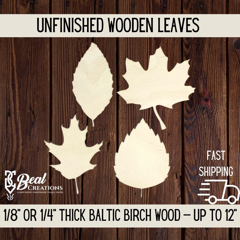 Wood Blanks – Leaf Cutouts - Beal Creations