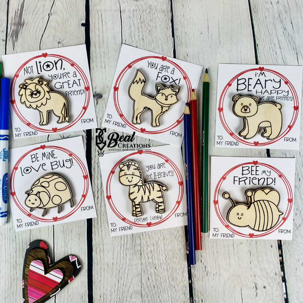 Kids Valentine's Cards to Color 1