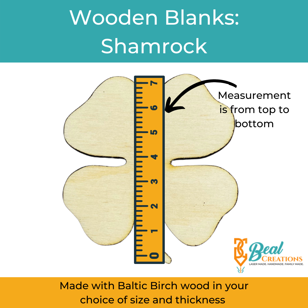 Shamrock Four Leaf Clover Size