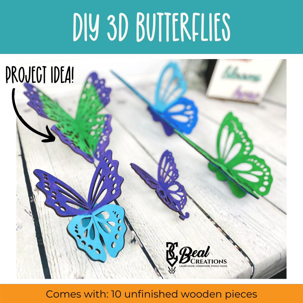 DIY 3D Butterflies - Beal Creations