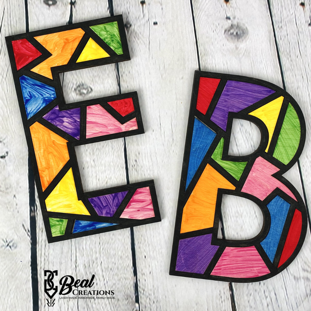 Geometric Letters Paint Kit 4