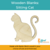 Wooden Blank Sitting Cat