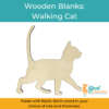 Wooden Blank Walking Cat