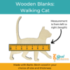 Wooden Blank Walking Cat Size