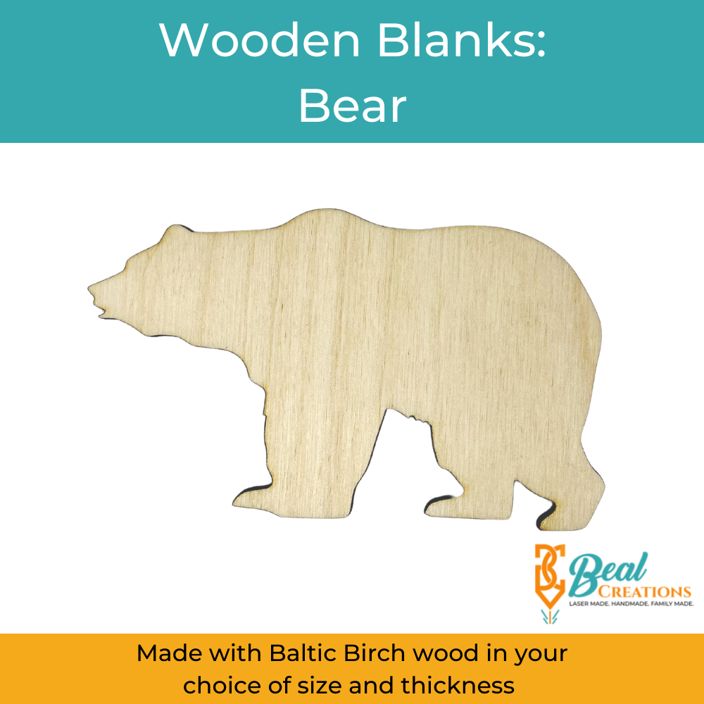 Wooden Blanks Bear