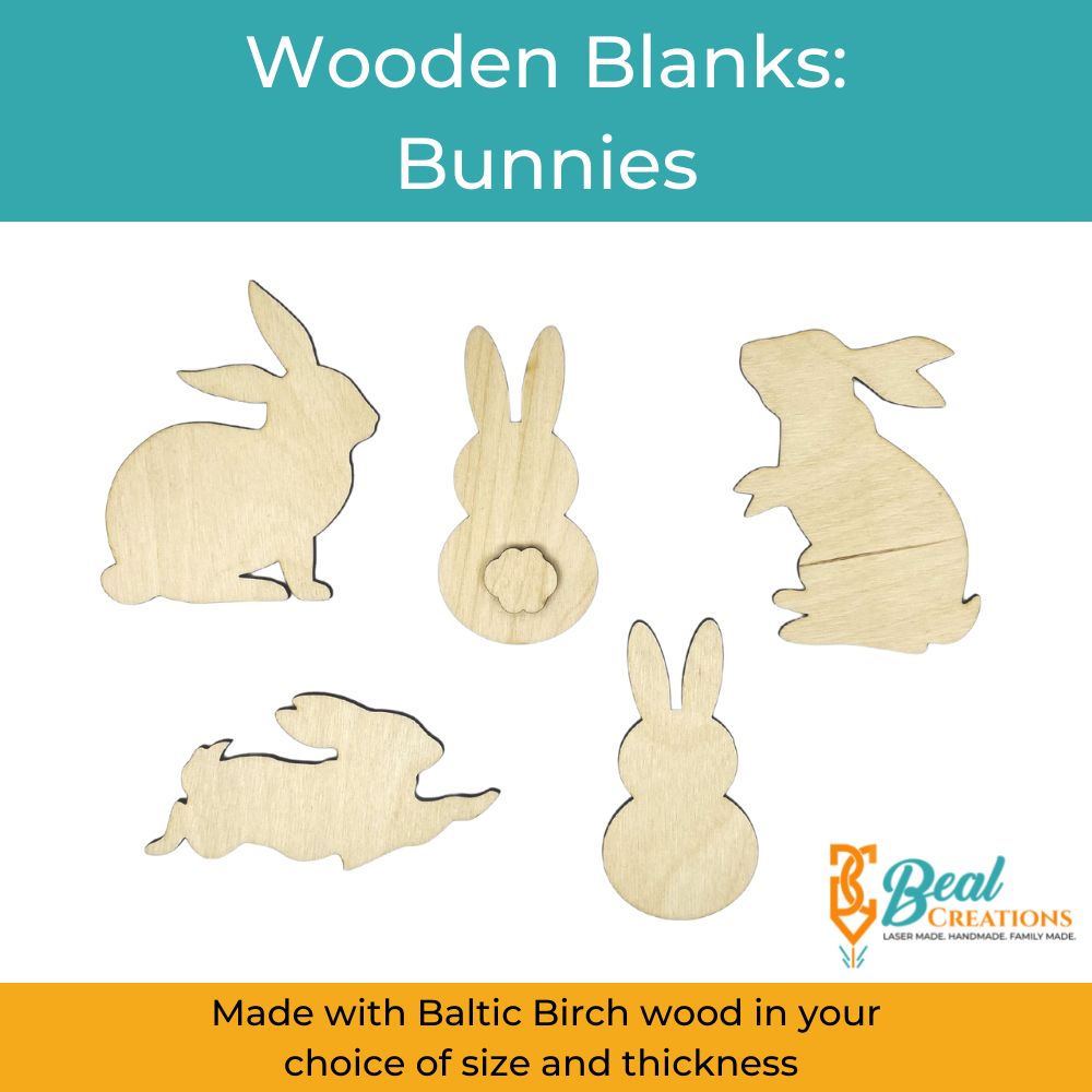 Wooden Blanks Bunnies