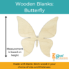 Wooden Blanks Butterfly Size