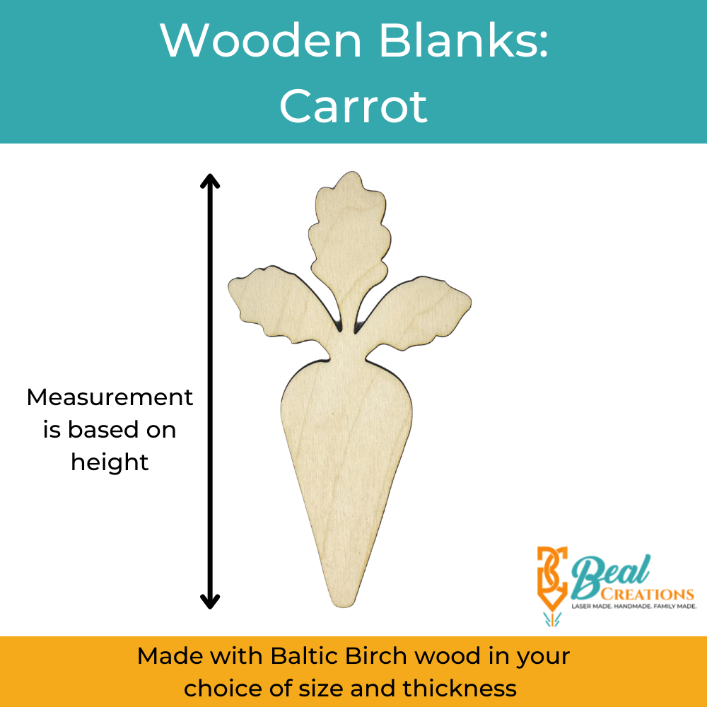 Wooden Blanks Carrot Size