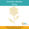 Wooden Blanks Daisy Flower