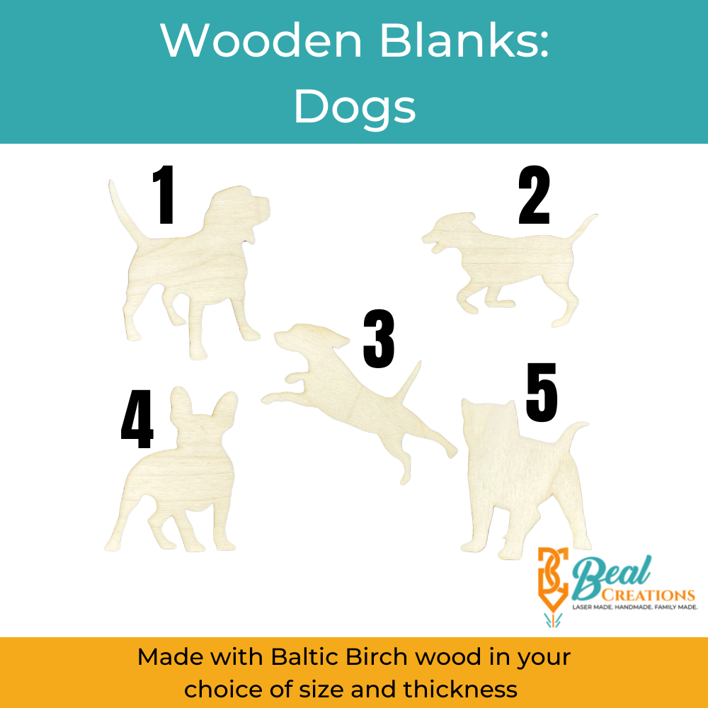 Wooden Blanks Dogs 2