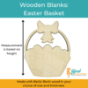 Wooden Blanks Easter Basket Size