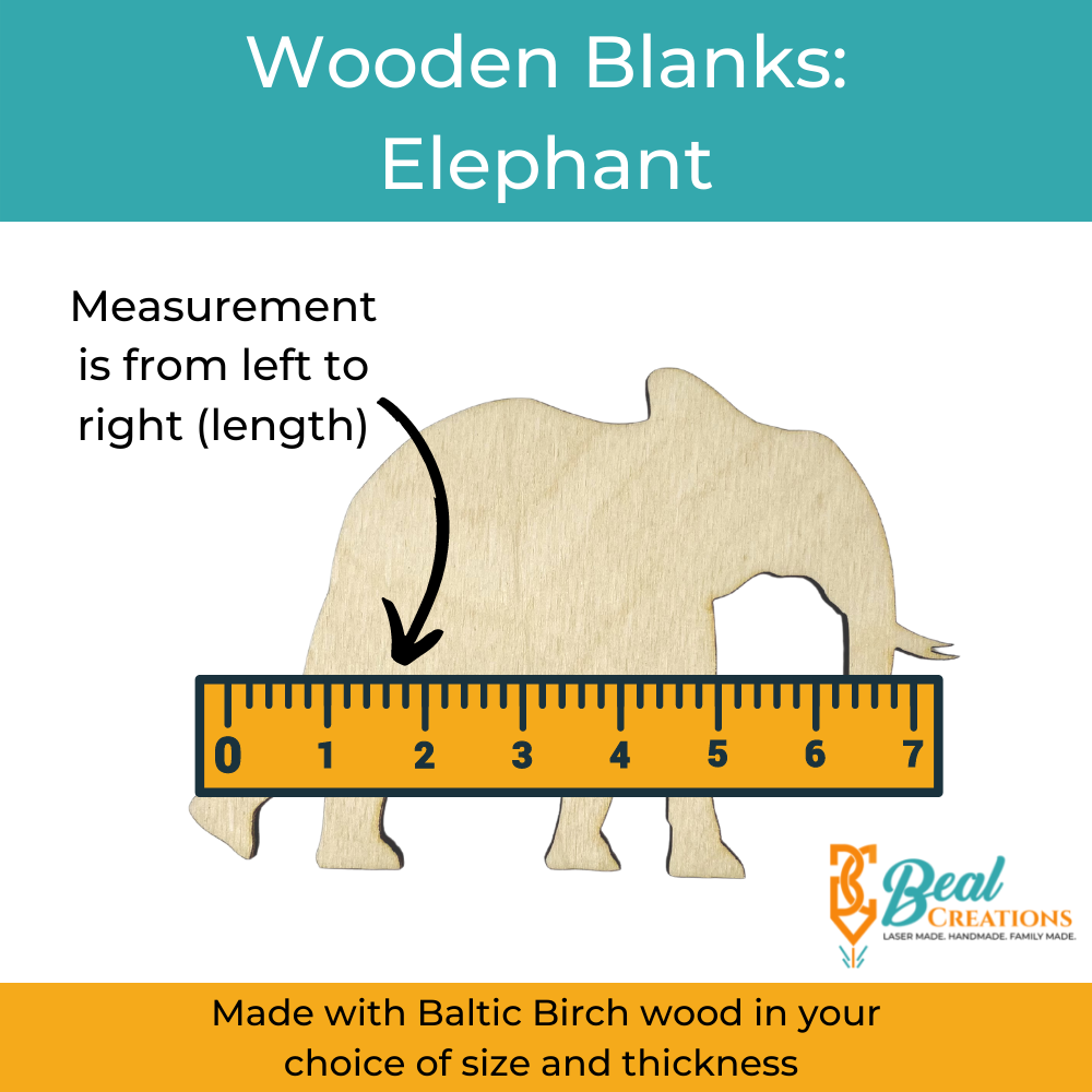 Wooden Blanks Elephant Size