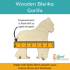 Wooden Blanks Gorilla Size