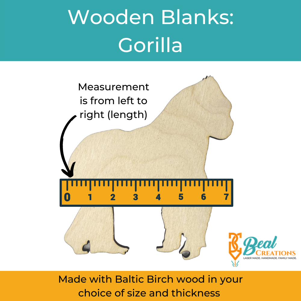 Wooden Blanks Gorilla Size