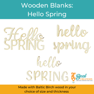 Wooden Blanks Hello Spring 1