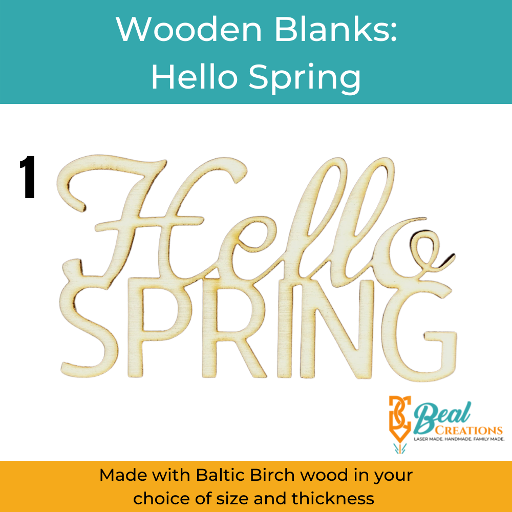Wooden Blanks Hello Spring 2