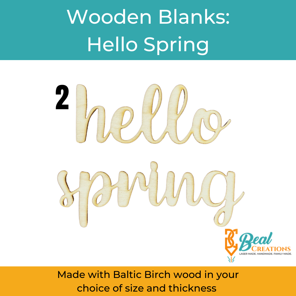 Wooden Blanks Hello Spring 3