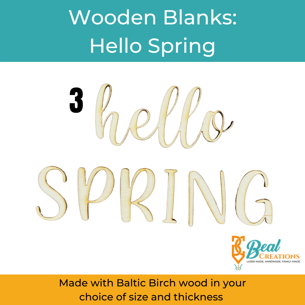 Wooden Blanks Hello Spring 4