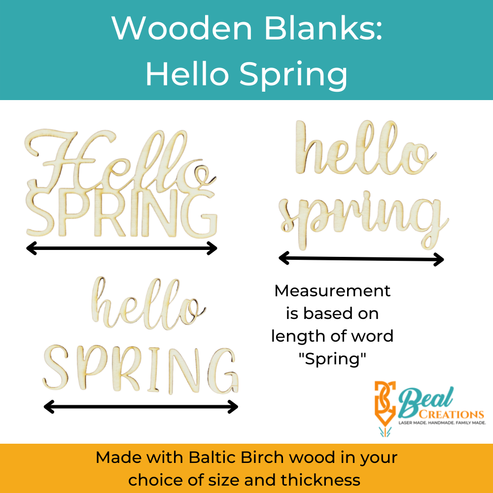 Wooden Blanks Hello Spring 6