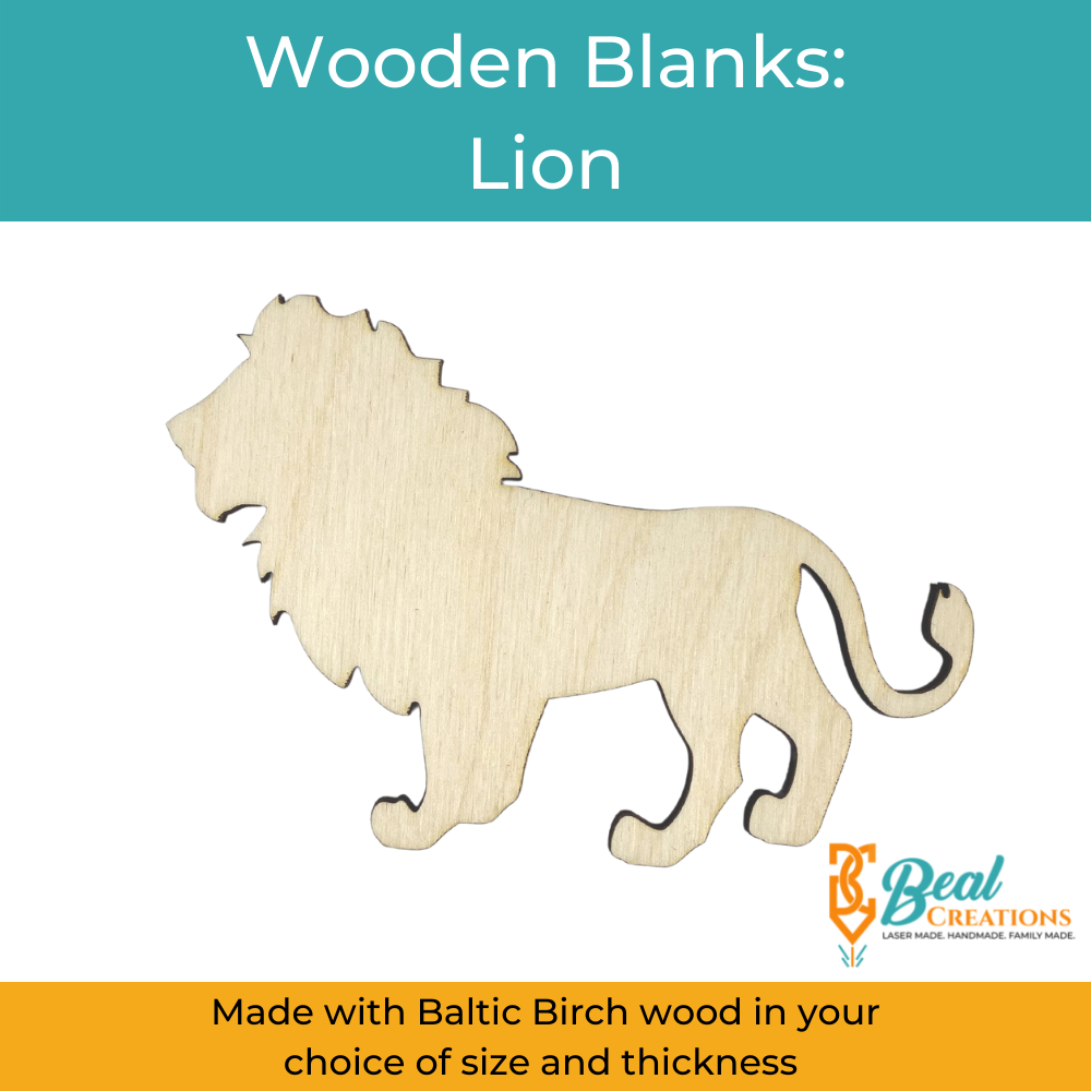 Wooden Blanks Lion