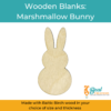 Wooden Blanks Marshmallow Bunny