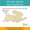 Wooden Blanks Running Bunny Size