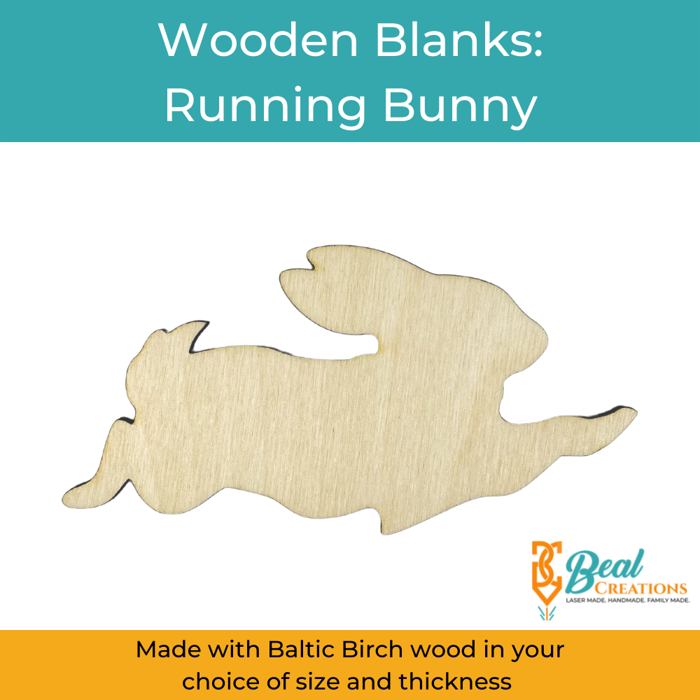 Wooden Blanks Running Bunny
