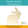 Wooden Blanks Sitting Bunny