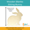 Wooden Blanks Sitting Bunny Size