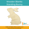 Wooden Blanks Standing Bunny